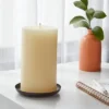 7" X 4" Unscented Pillar Candle Cream - Room Essentials™: Paraffin Wax, 120hr Burn Time, 1 Wick -Room Essentials GUEST c49fde46 7660 42bd 90cf b07392ce8e68