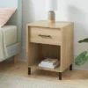 Mixed Materials Wood And Metal Nightstand Updated Base Natural Wood - Room Essentials™ 1 Mixed Materials Wood And Metal Nightstand Updated Base Natural Wood - Room Essentials™ -Room Essentials GUEST cb13f61d e7cb 471f a151 7228c46539cc