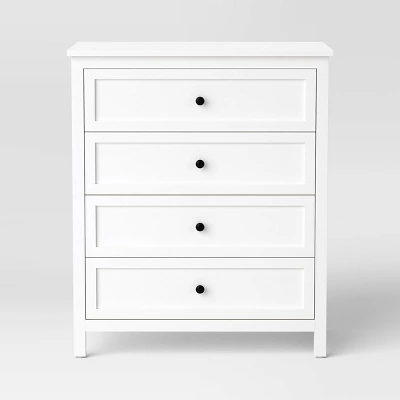 Traditional 4 Drawer Dresser Classic White - Room Essentials™ 4 Traditional 4 Drawer Dresser Classic White - Room Essentials™ - Image 2
