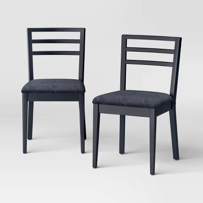 Set O2 Ladder Back Dining Chair With Padded Seat - Room Essentials™ 8 Set O2 Ladder Back Dining Chair With Padded Seat - Room Essentials™ - Image 6