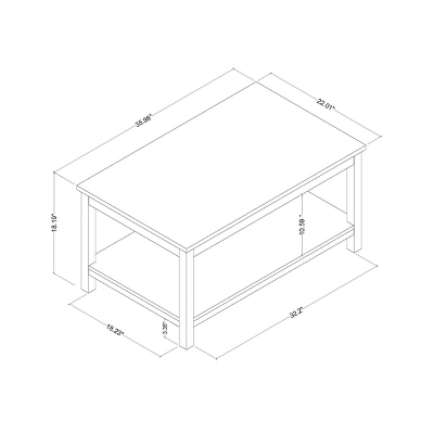 Traditional Coffee Table With Storage Shelf Classic White - Room Essentials™ 6 Traditional Coffee Table With Storage Shelf Classic White - Room Essentials™ - Image 4