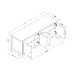 Traditional Storage TV Stand With Doors And Shelves For TVs Up To 65" Classic White - Room Essentials™ -Room Essentials GUEST d7faf10d 9af7 4082 88f3 681de348e17a