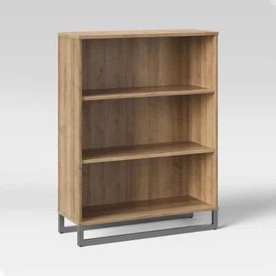 Mixed Material 3 Shelf Bookcase - Room Essentials™ 4 Mixed Material 3 Shelf Bookcase - Room Essentials™ - Image 2