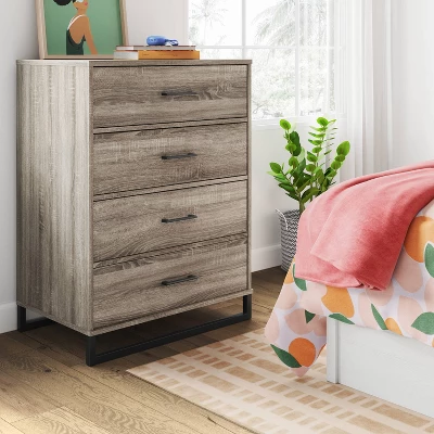 Mixed Material 4 Drawer Dresser - Room Essentials™ 3 Mixed Material 4 Drawer Dresser - Room Essentials™