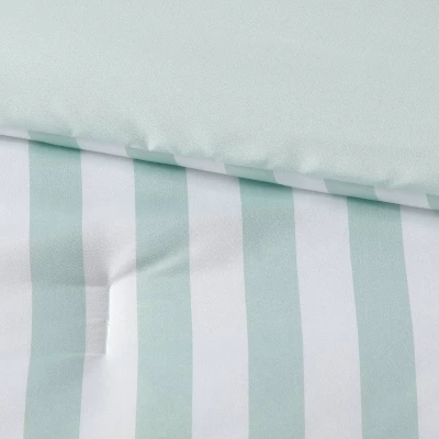 Microfiber Reversible Stripe Comforter Mint Green - Room Essentials™ 7 Microfiber Reversible Stripe Comforter Mint Green - Room Essentials™ - Image 5